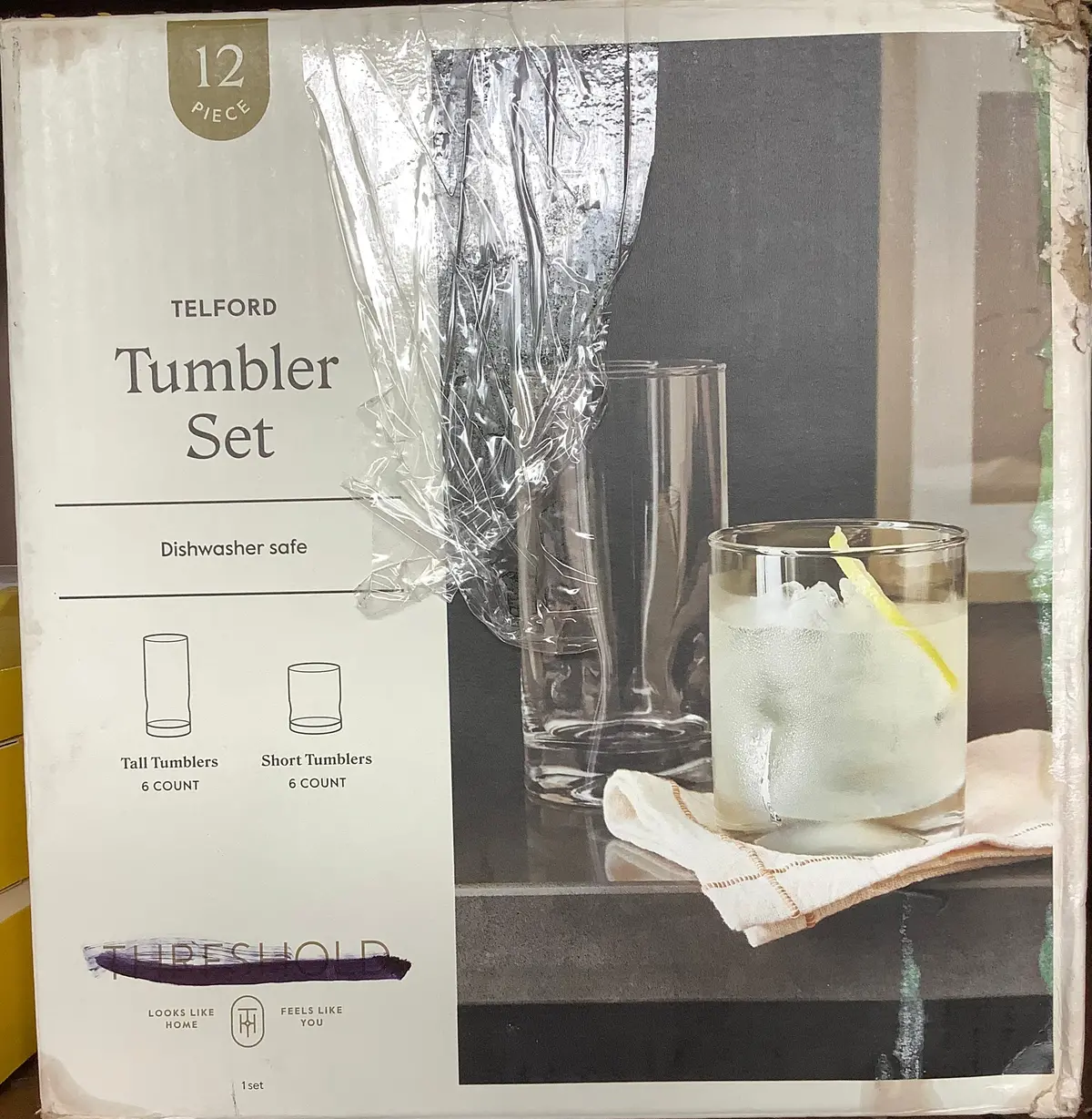 12Pc Glass Telford Tumbler Set 1