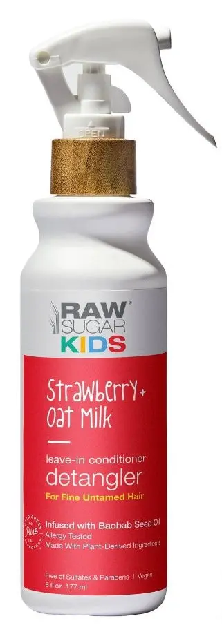 Raw Sugar Kids' Strawberry + Oat Milk Conditioning
Detangler - 6 Fl Oz 1