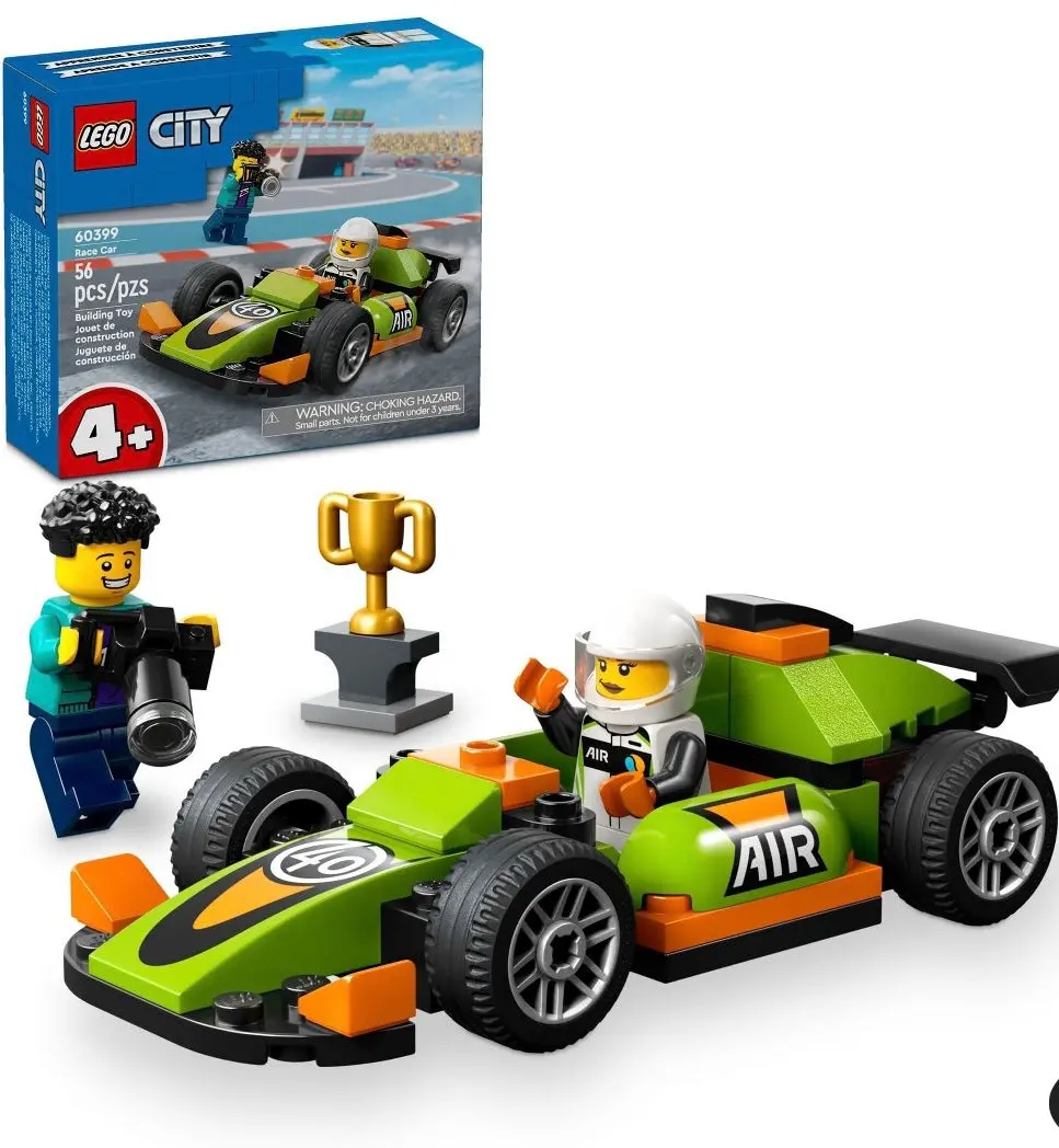 Lego City Green Race Car Set, Racing Vehicle Toy 60399 1