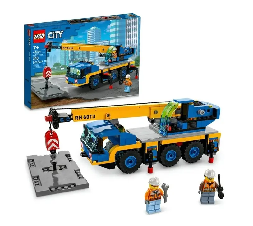 Lego City Great Vehicles Mobile Crane Truck Toy Building Set 60324 1
