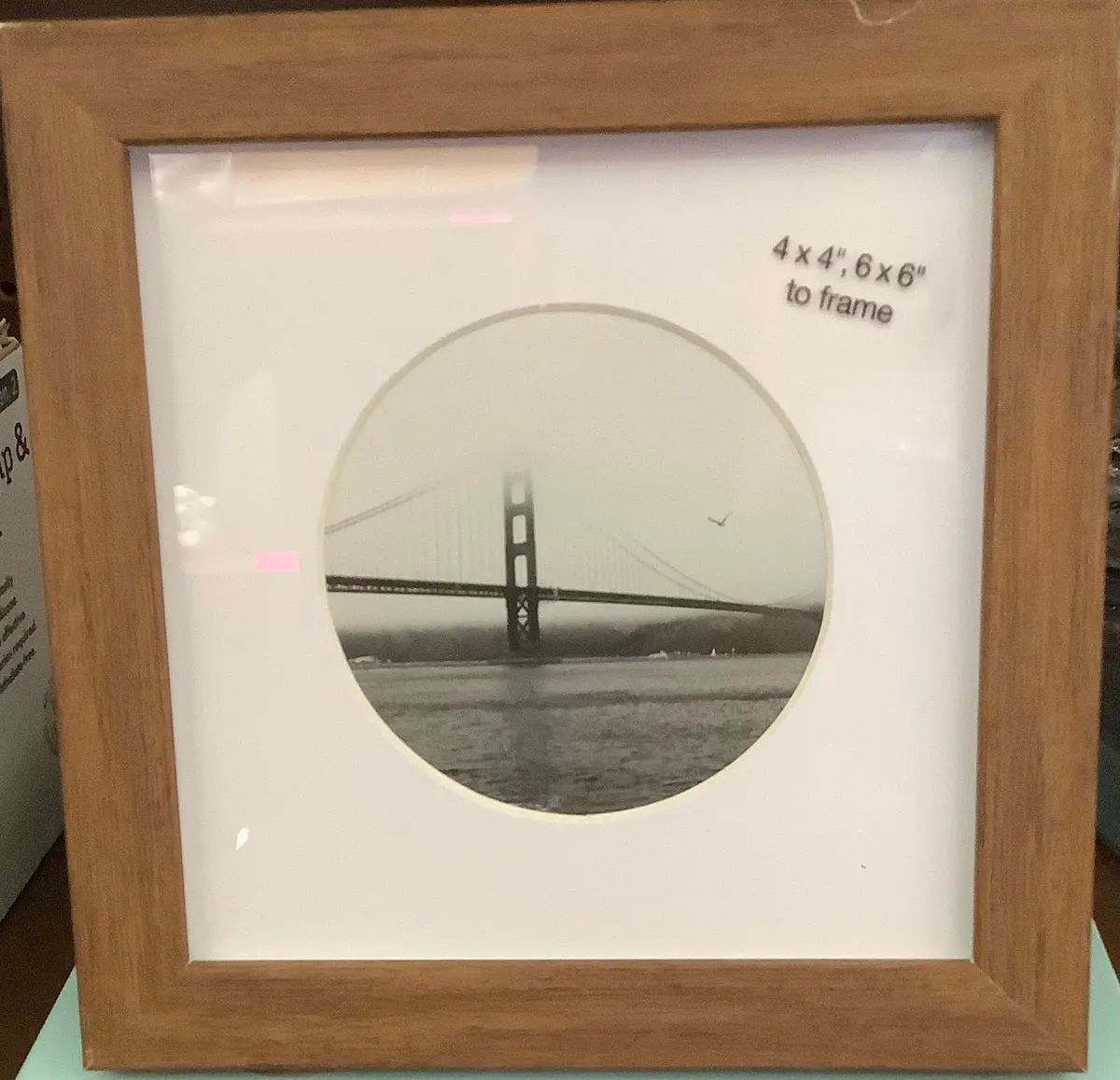 6" X 6" Matted To 4" X 4" Single Image Table Frame With Circle Brown 1