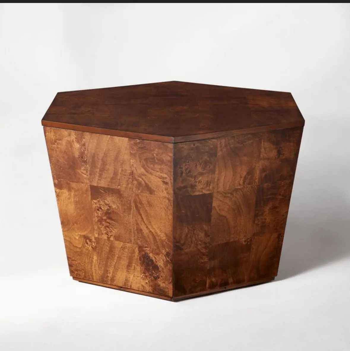 Ogden Burled Wood Coffee Table Dark Brown - Boxed 1