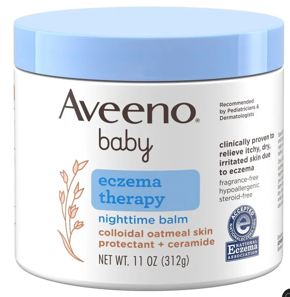 Aveeno Baby Eczema Therapy Nighttime Moisturizing Balm, Soothes & Relieves Dry, Itchy Skin -11Oz 1