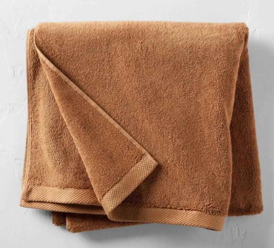 Organic Bath Towel Warm Brown 1