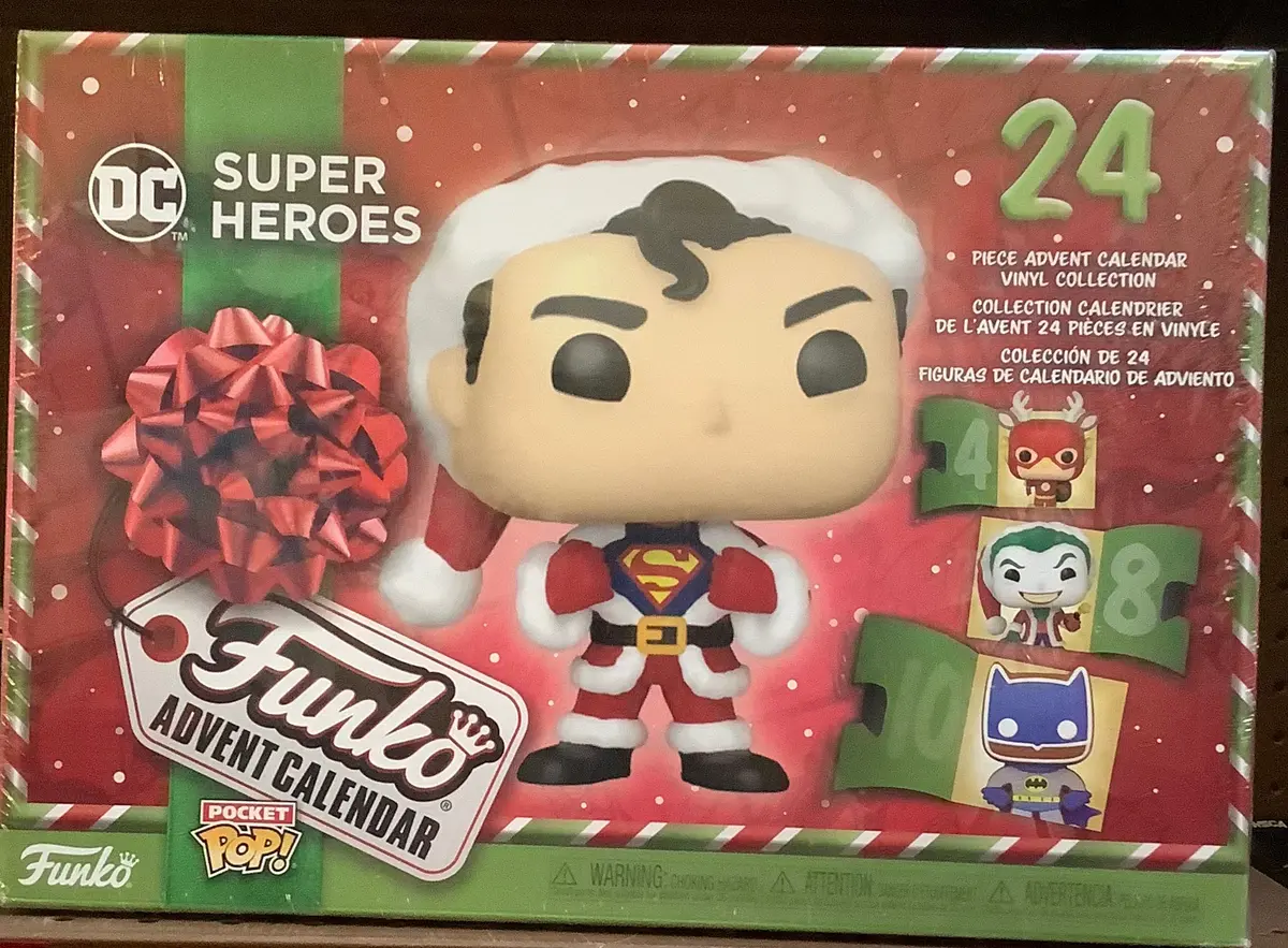 Funko Pop!
Advent Calendar - Dc Super Heroes
2023, 24 Pocket Pop! Vinyl Figures 1