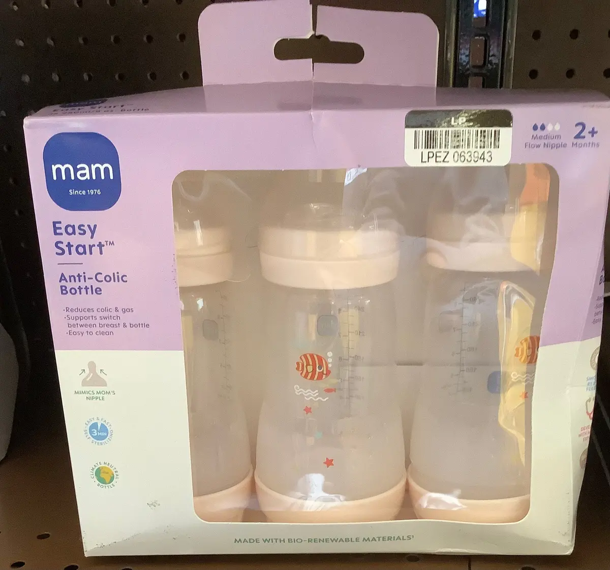 Mam Easy Start Anti-Colic Baby Bottle - 2 Months+ - 9Oz/3Pk
- Shell 1