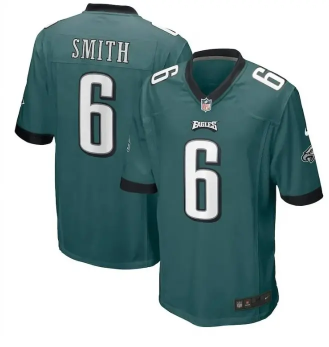 Youth Philadelphia_Eagles Devonta Smith Green Game Jersey 1