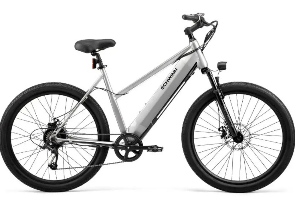 Schwinn Adult Marshall 27.5" Stepthrough Hybrid Electric Bike - Gray S/M In Box 1
