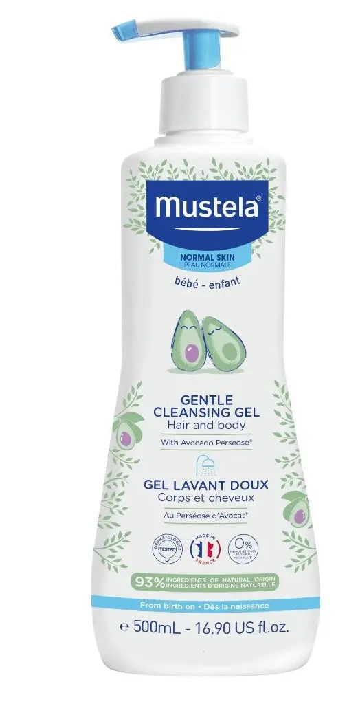 Mustela Gentle Cleansing Gel Baby Body Wash And Baby Shampoo - 16.9 Fl Oz 1
