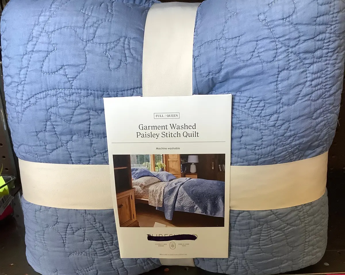 Garment Washed Paisley Stitch Quilt 1