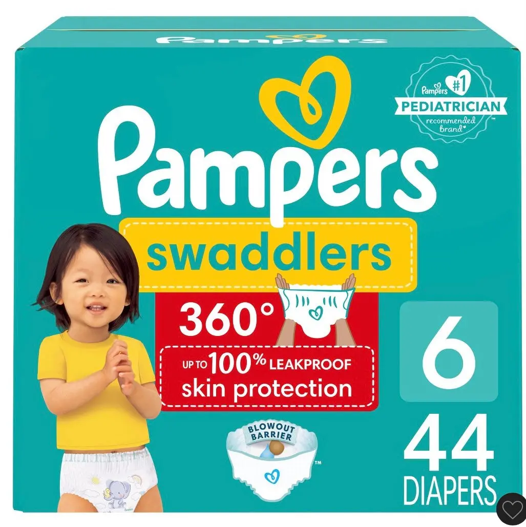 Pampers Swaddler 360 Super Disposable Baby Diapers - Size
6 - 44Ct 1