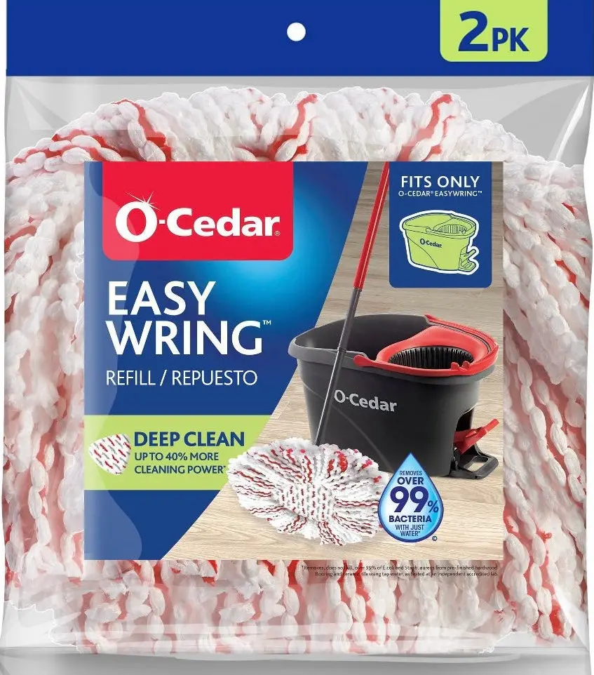 O-Cedar Easywring Deep Clean Mop Refill - 2Pk 1