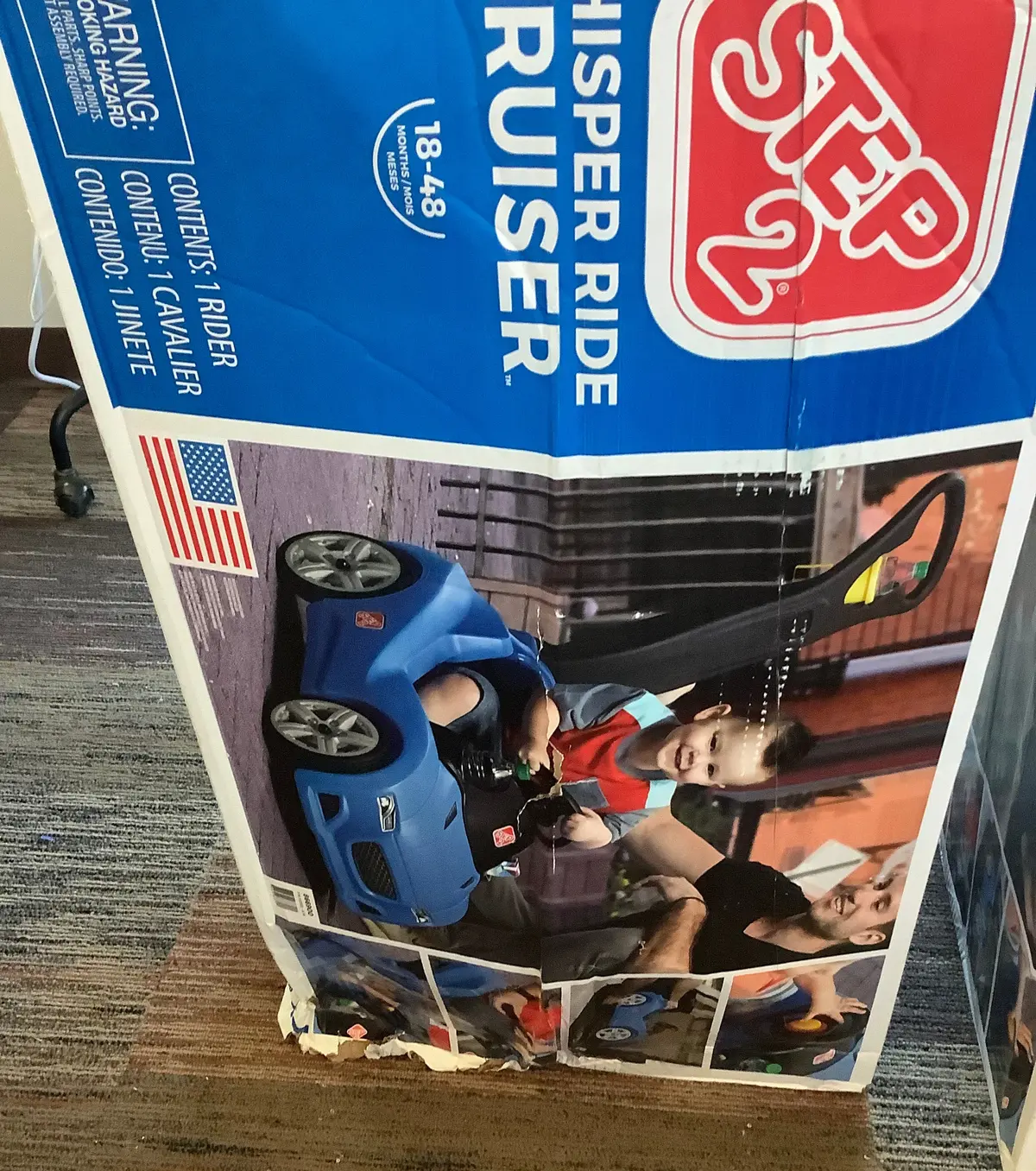 Damaged Box!!!!! See Picture Step2 Whisper Ride Cruiser - Blue 1