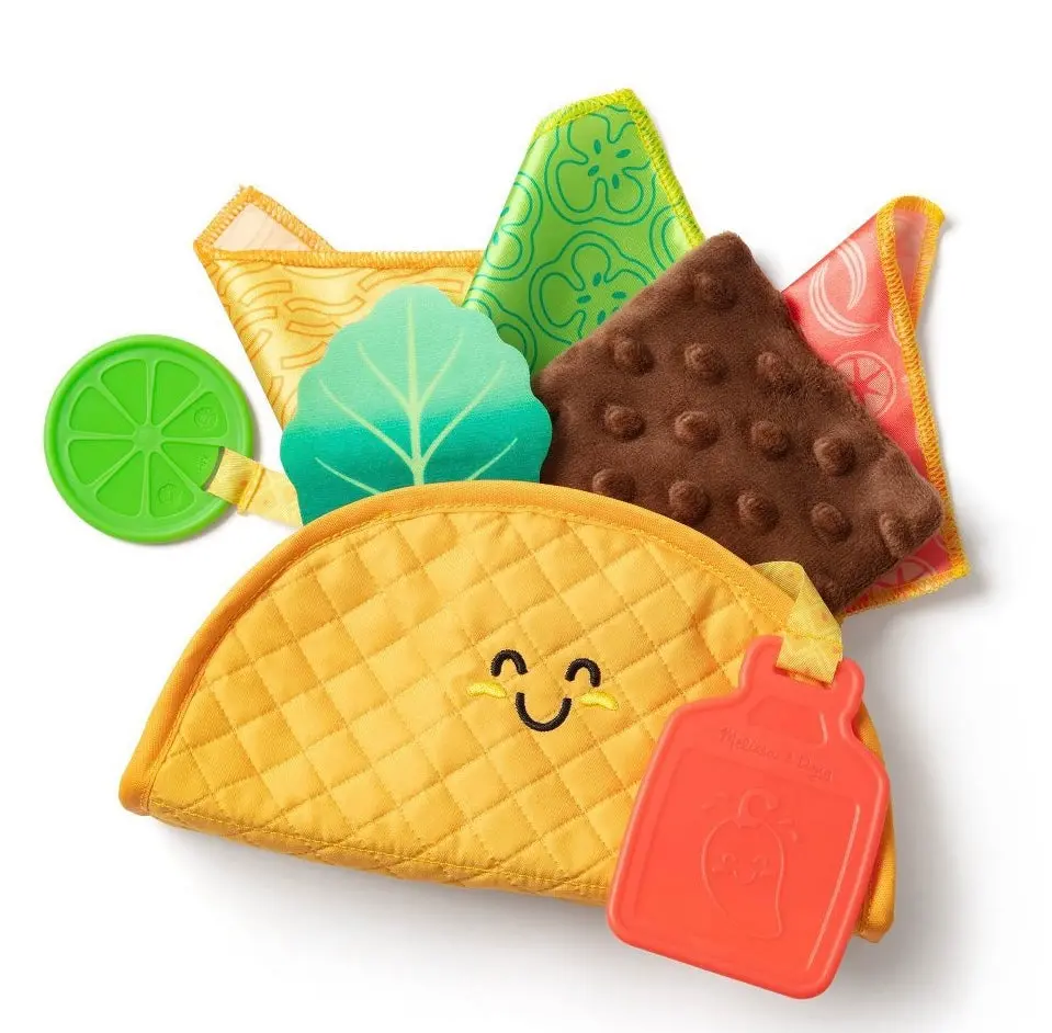 Melissa & Doug Multi-Sensory Soft Taco Fill & Spill Infant Toy 1