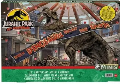 Jurassic World 30Th Anniversary Holiday Advent Calendar Figure Set New With 1