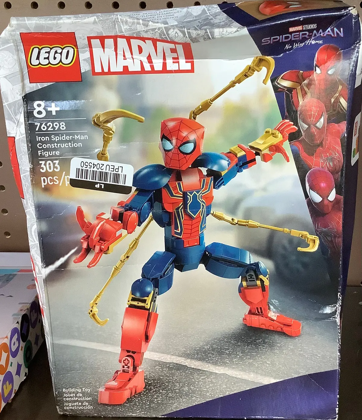 Damaged Box!!! Lego Marvel Iron Spider-Man Construction Figure Marvel
Toy 76298 1