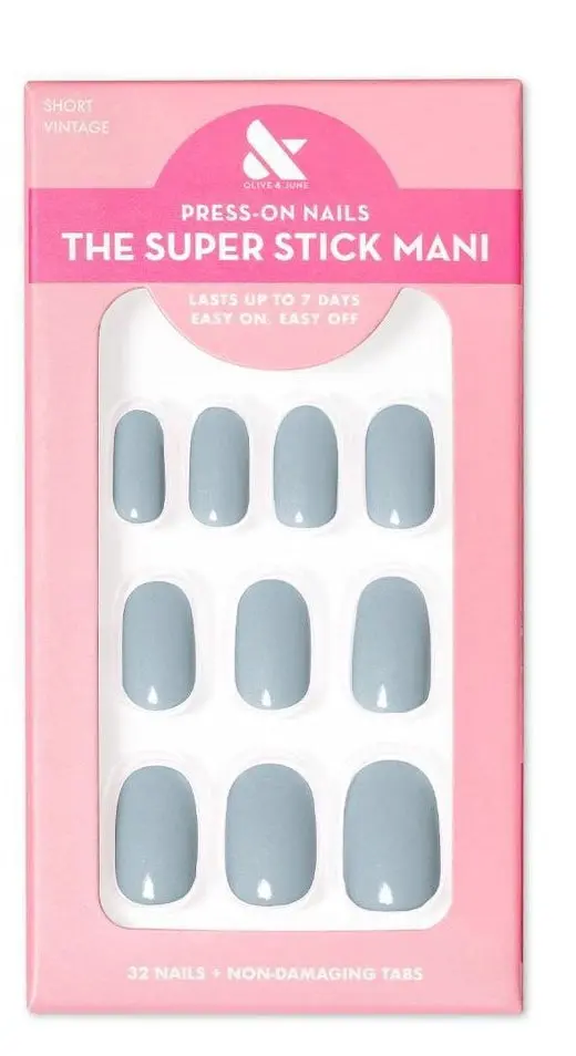 Olive & June Round Fake Nails - Vintage - 32Ct: Press-On 1