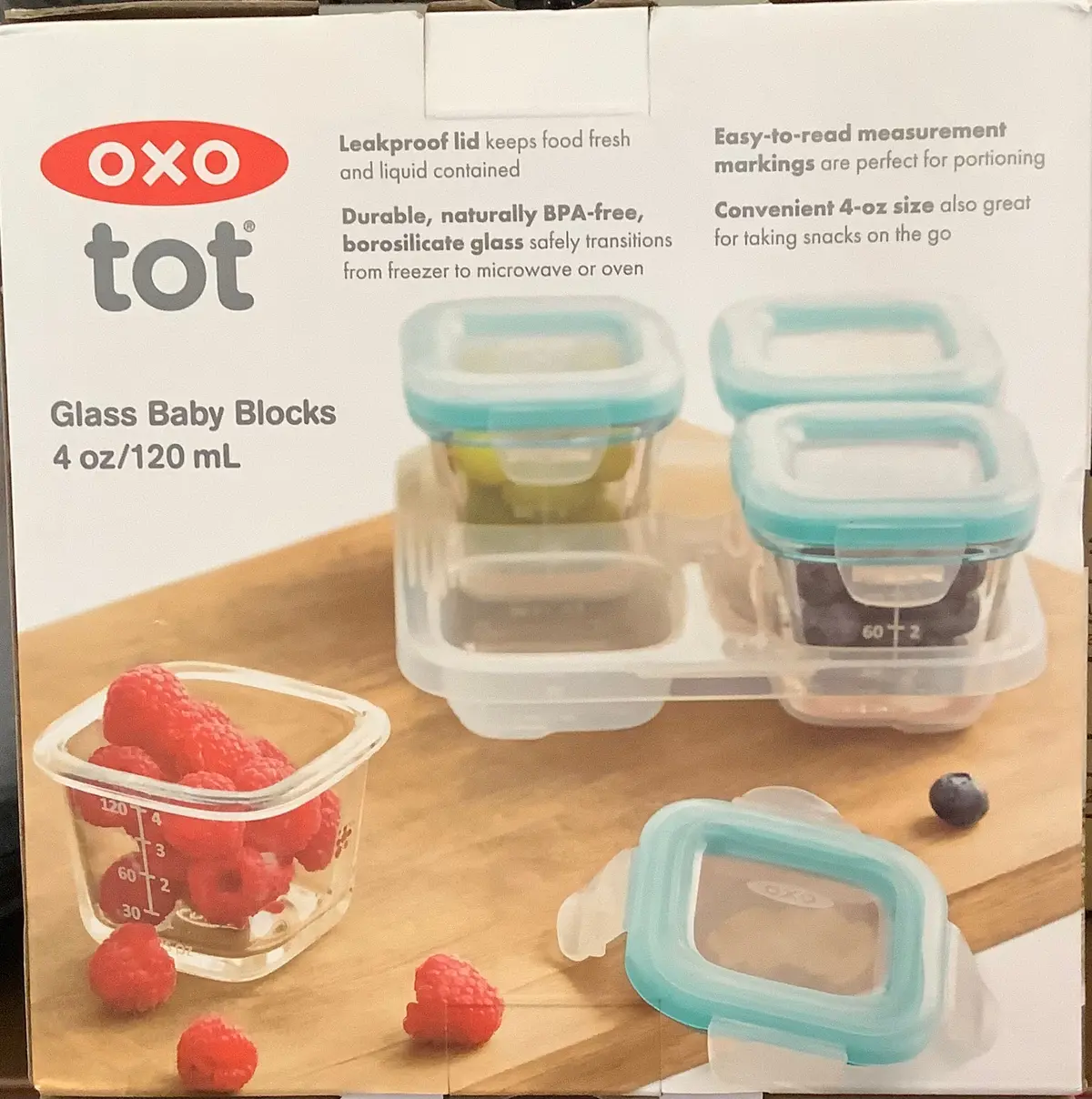 Oxo Tot Baby Glass Food Storage Blocks - 8Pc 1