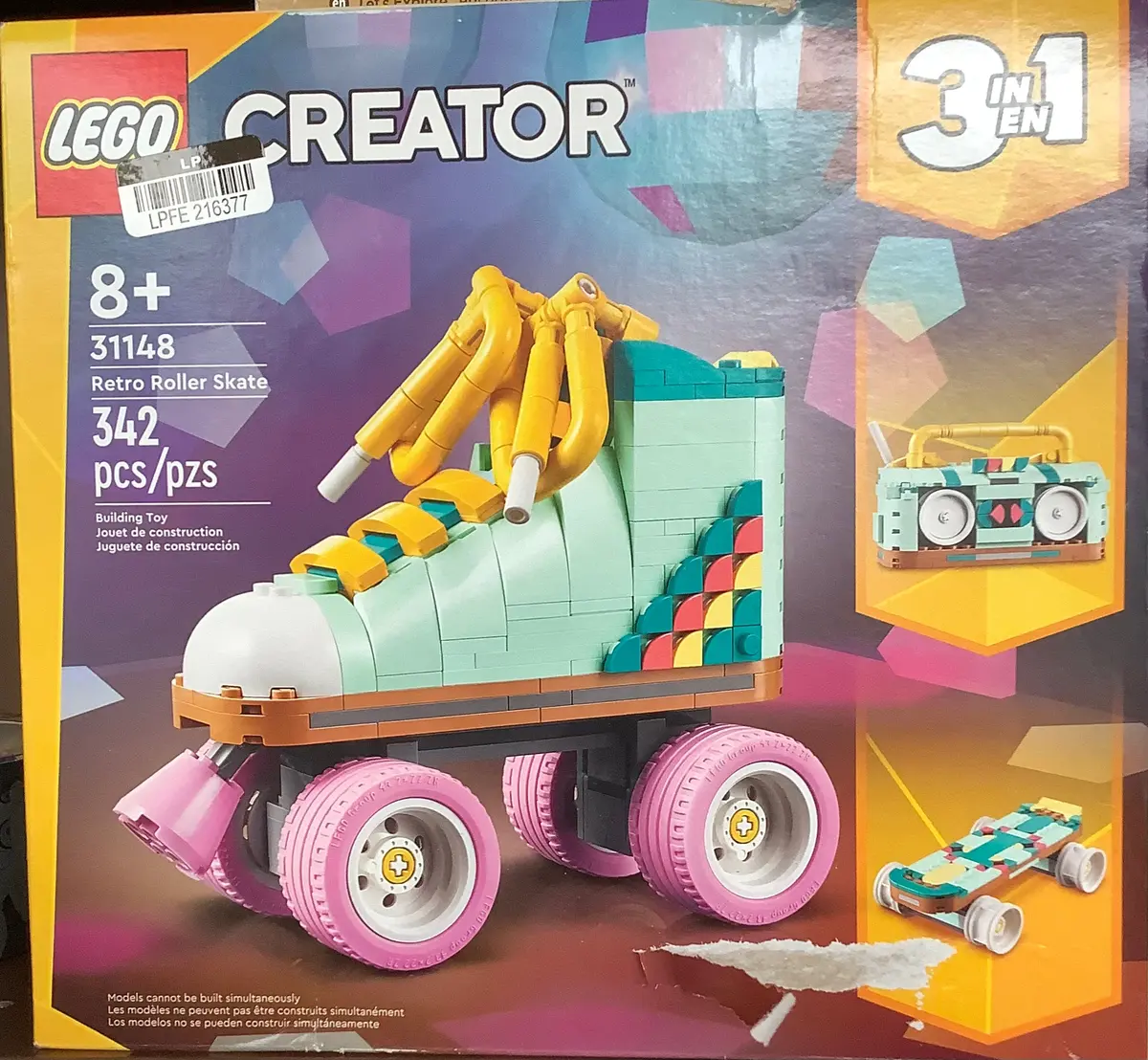 Lego Creator 3 In 1 Retro Roller Skate Toy 31148 1
