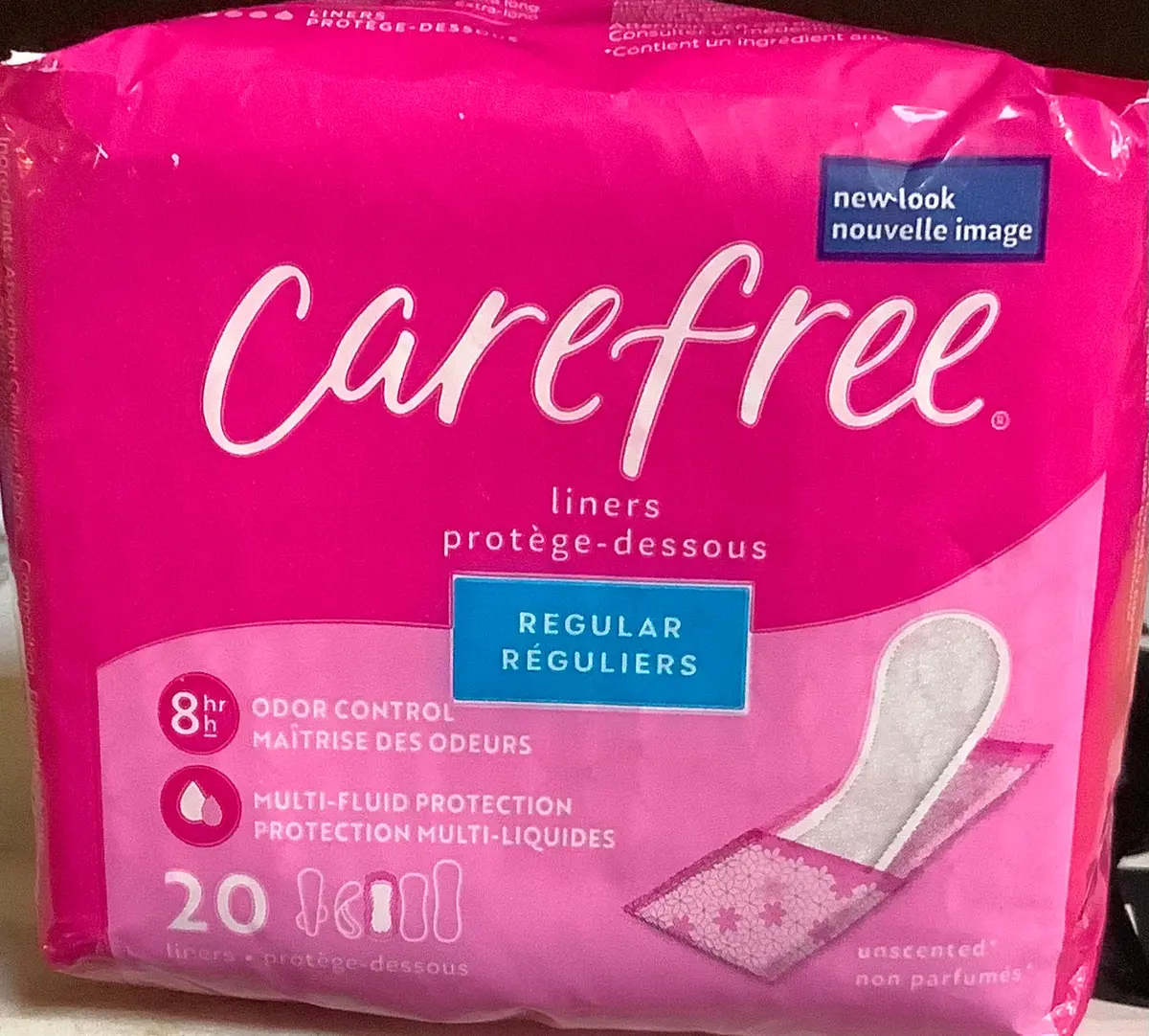 Carefree Wrapped Unscented Panty Liners To Go - 20Ct 1