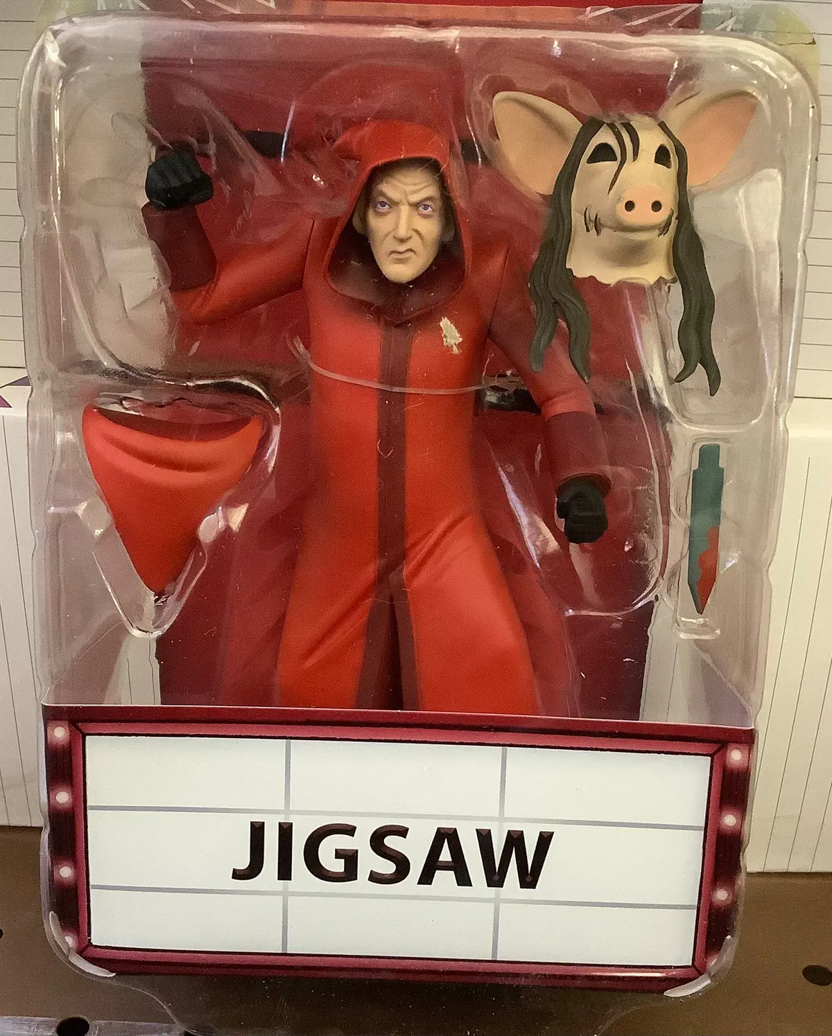Damaged Box!!!! As Is !!!! Neca Saw Toony Terrors: Jigsaw Killer 1