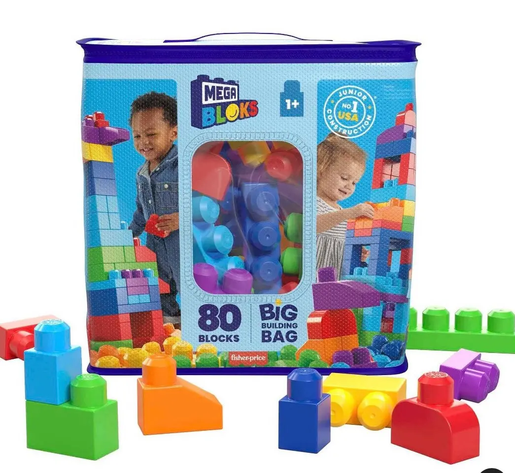 Mega Bloks Big Building Bag Playset - 80Pcs 1