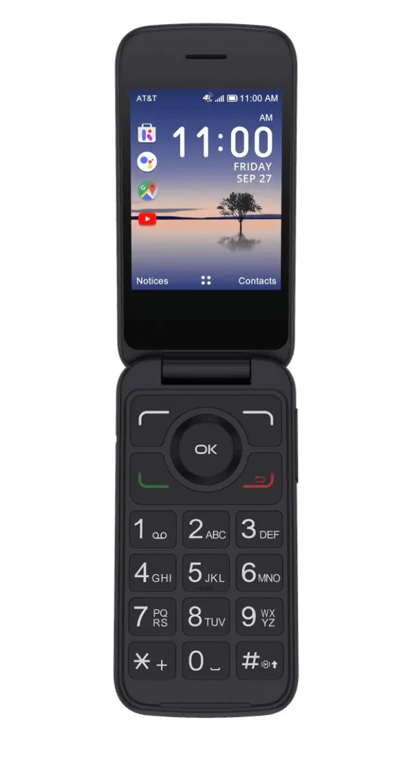 At&T Alcatel, 4Gb, Black - Prepaid Smartflip Phone 1
