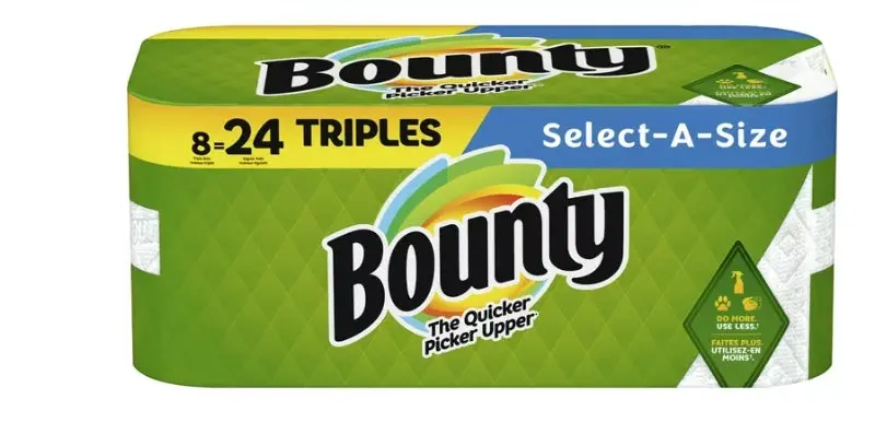 Bounty Select-A-Size Paper Towels, 8 Triple Rolls, White 1