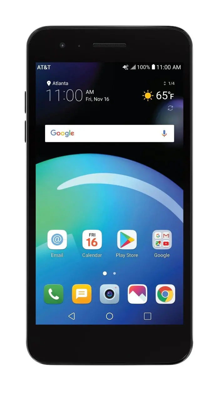 At&T Prepaid Lg Phoenix 4 16Gb Prepaid Smartphone, Black 1