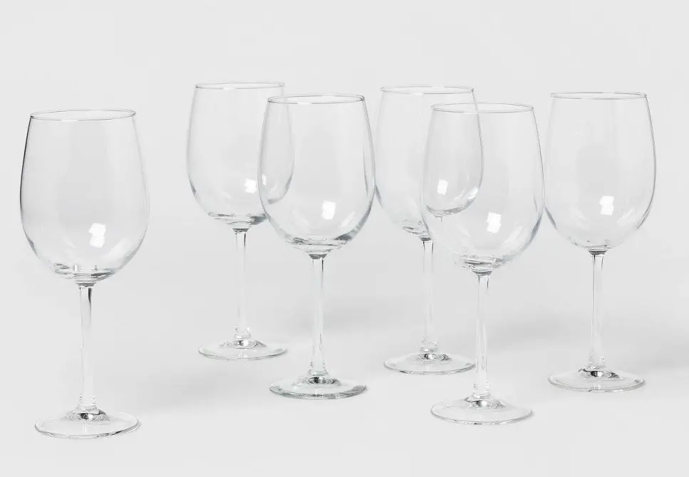 19Oz 6Pk Glass Large Stemmed Wine Glasses 1