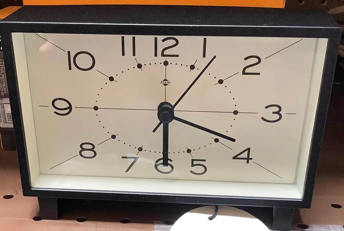 6" Rectangle Mantel Clock Black 1