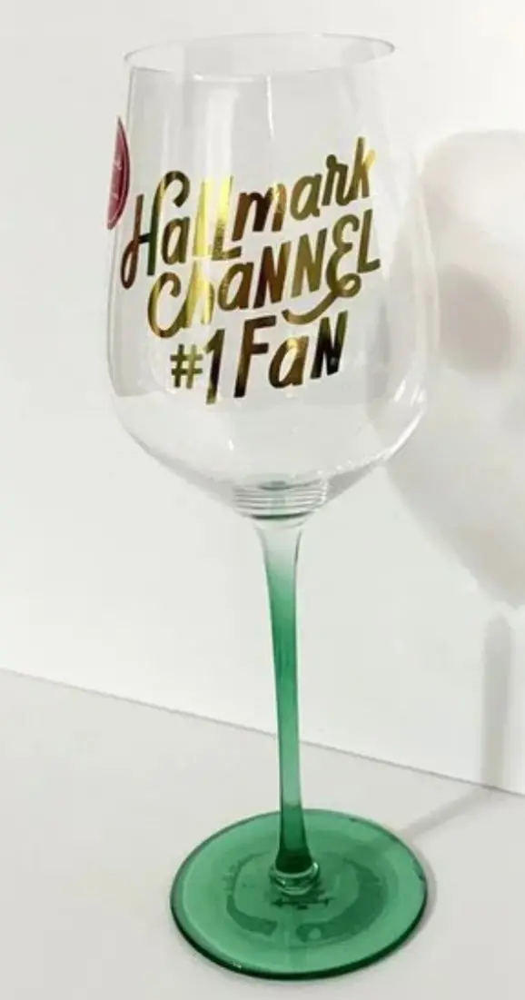 Wine Glass #1 Fan Ombre Green 1