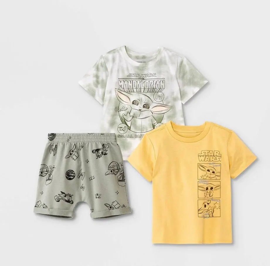 Toddler Boys' 3Pc The Child Top And Bottom Set - Green/ Gold 18M 1