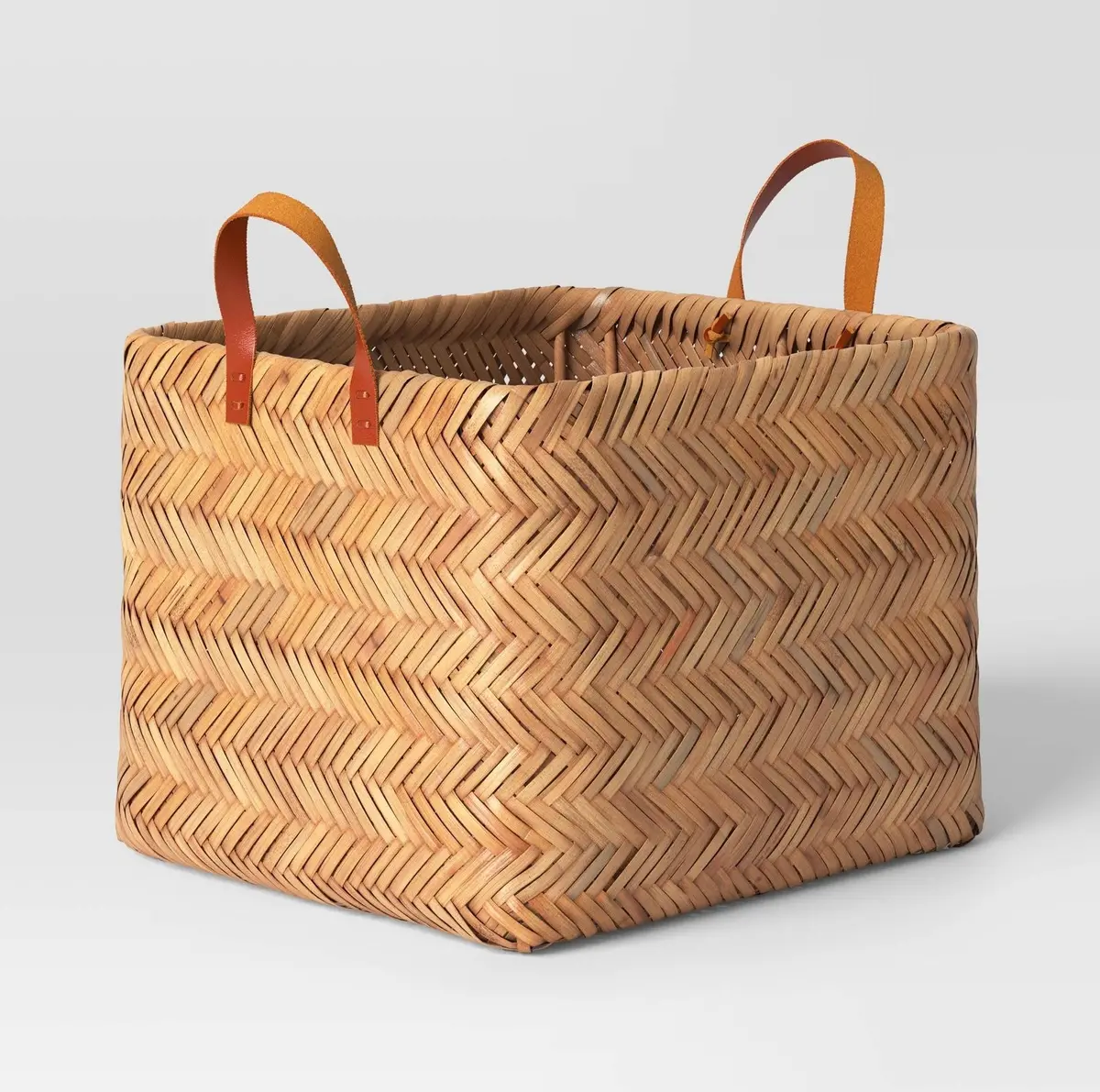 Herringbone Weave Cube Basket 1