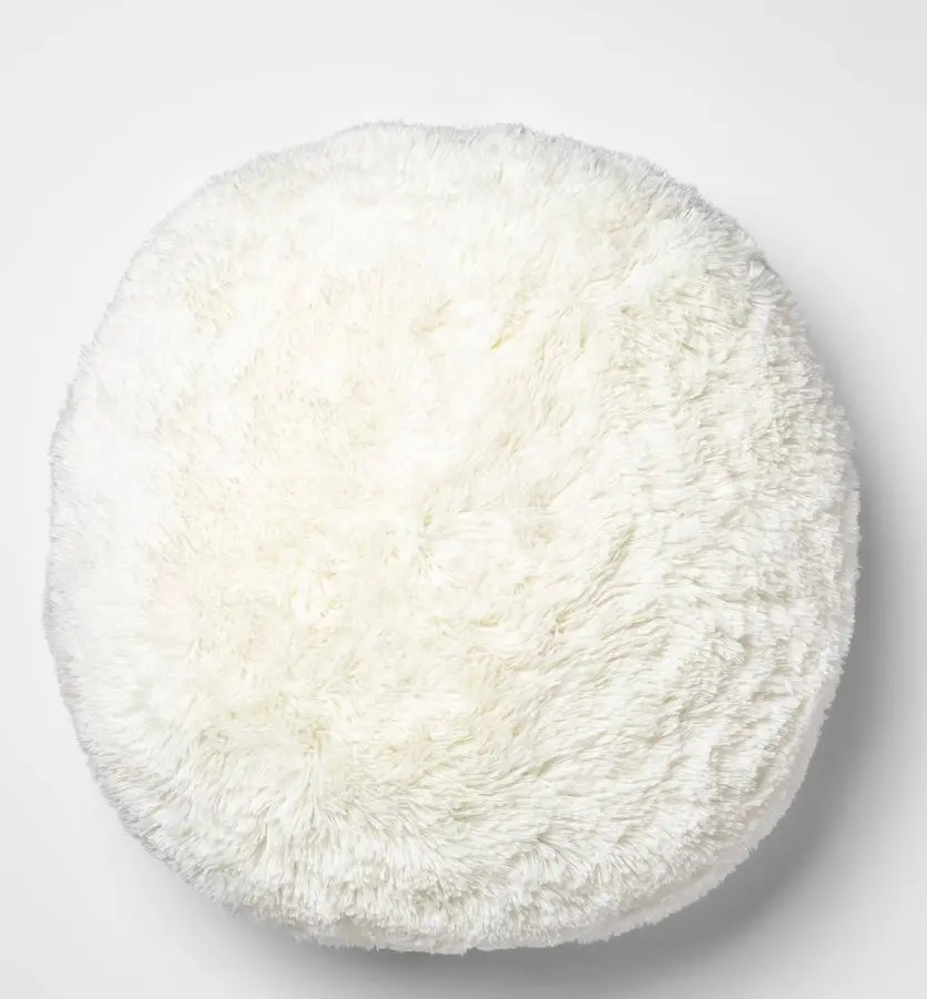 Faux Fur Floor Kids' Pillow Cream 1