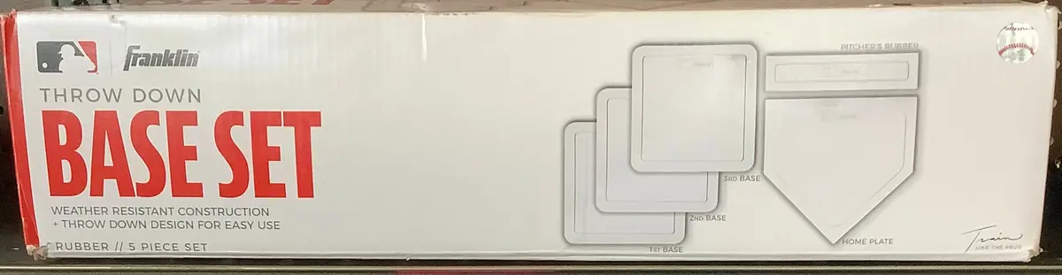 Official Franklin Sports Throw Down Baseball Base Plates 5 Piece Set Used!!!! 1