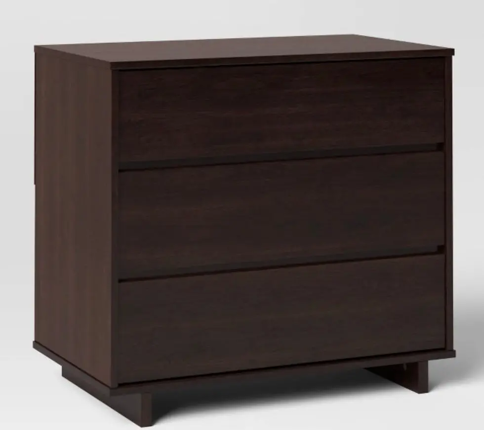 Modern 3 Drawer Dresser Espresso 1