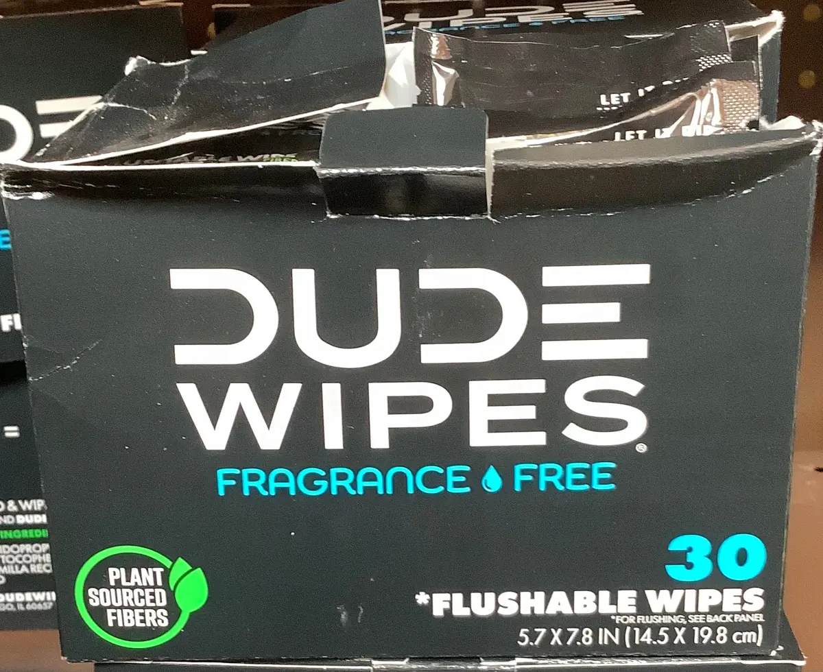 Open Box!!!!!! Dude Wipes Fragrance Free On-The-Go Flushable Personal
Wipes - 30Ct 1