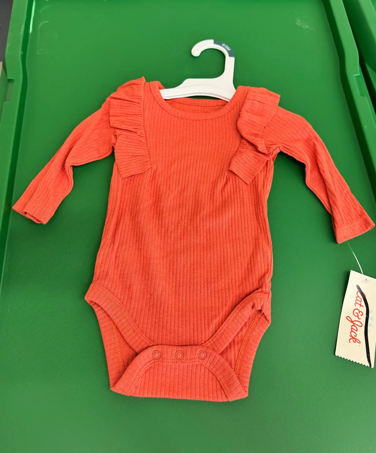 Kids Orange Onesie 0-3M 1