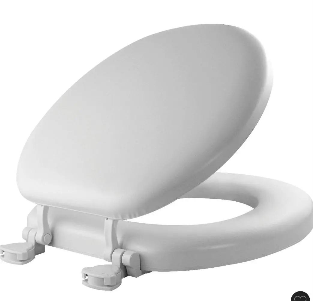 Never Loosens Round Antimicrobial Soft Seat With Easy Clean Hinge White 1