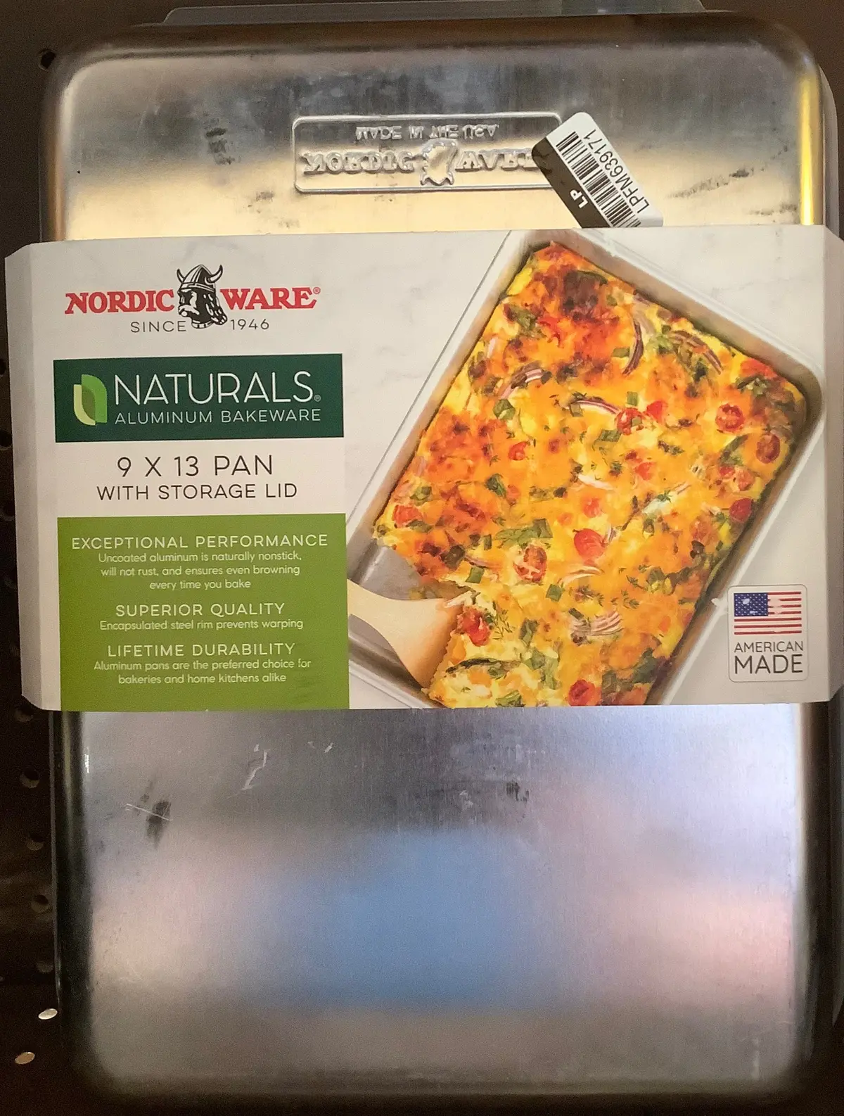Nordic Ware 9"X13" Aluminum Pan With Lid Silver 1
