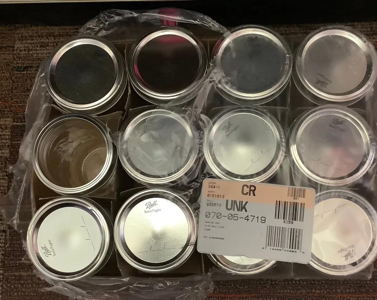 Missing 1 Lid!!! Ball 16Oz 12Pk Glass Wide Mouth Mason Jar With Lid And Band 1