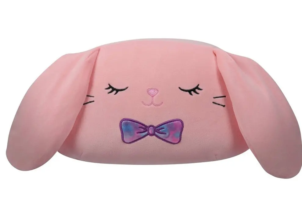 Squishmallows 12" Bop Pink Bunny With Rainbow Ombre Bowtie Medium Stackables Plush 1