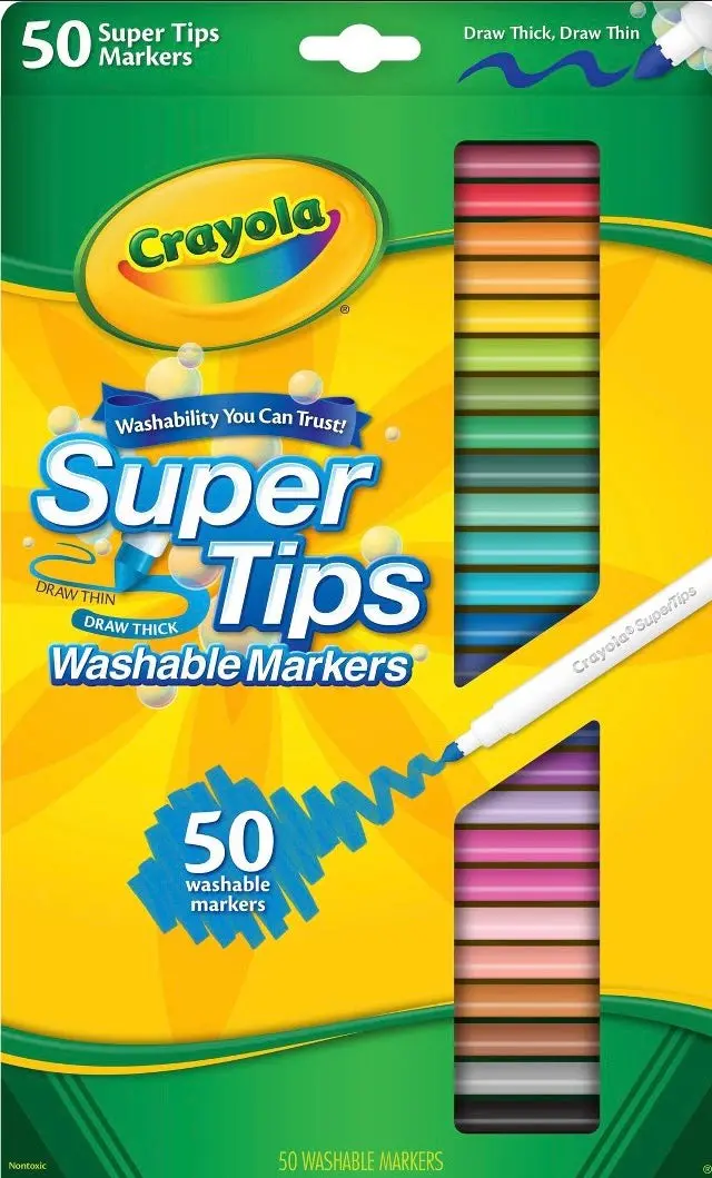 Crayola 50Ct Super Tips Washable Markers 1