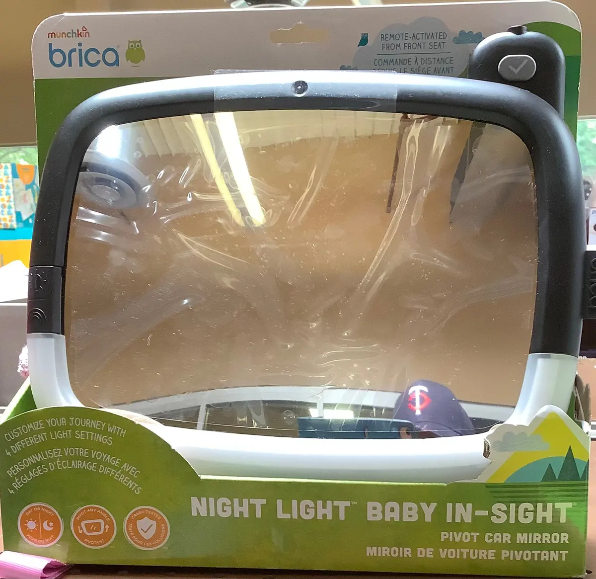 Munchkin Brica Night Light Baby In Sight Pivot Car Mirror 1