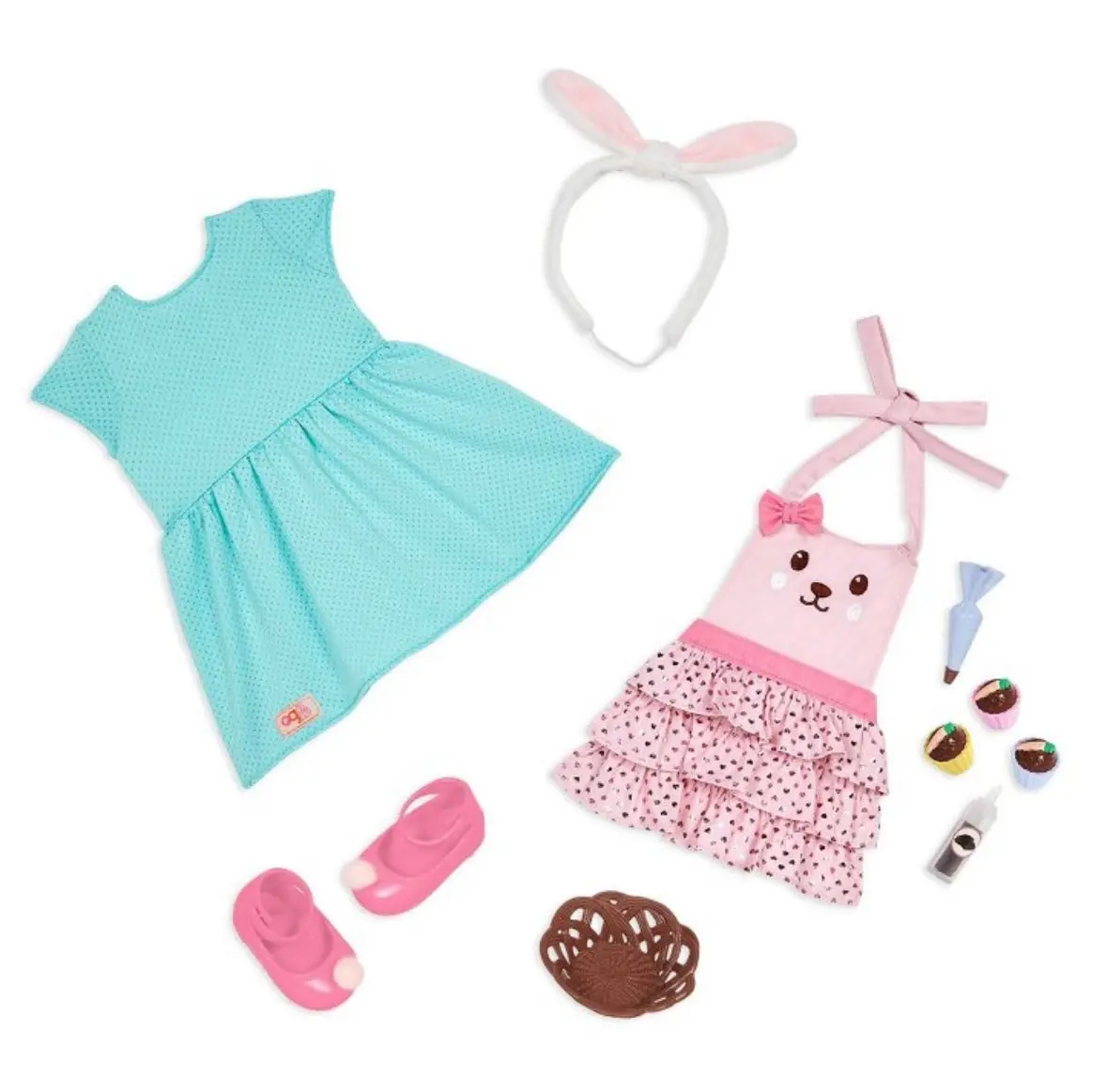 Our Generation Rabbits & Carrots Bunny-Themed Baking Outfit For 18" Dolls 1