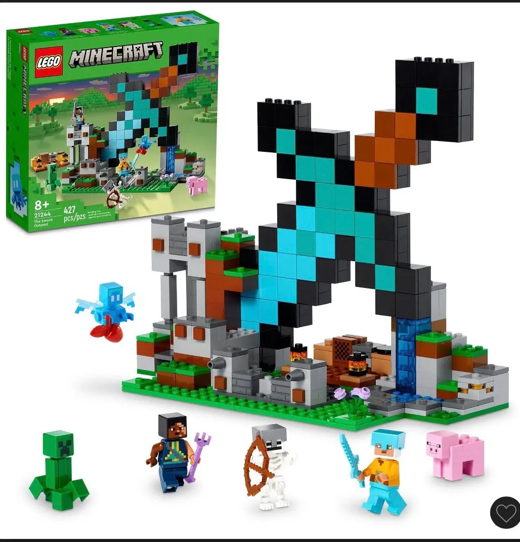 Lego Minecraft The Sword Outpost Toy With Mobs 1