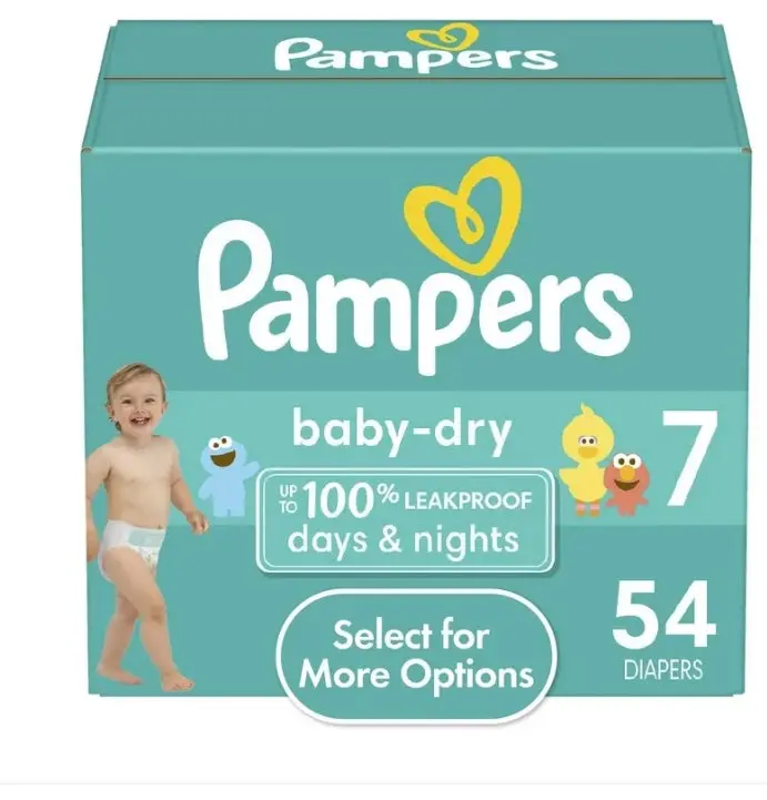 Pampers Baby Dry Diapers Size 7, 54 Count 1