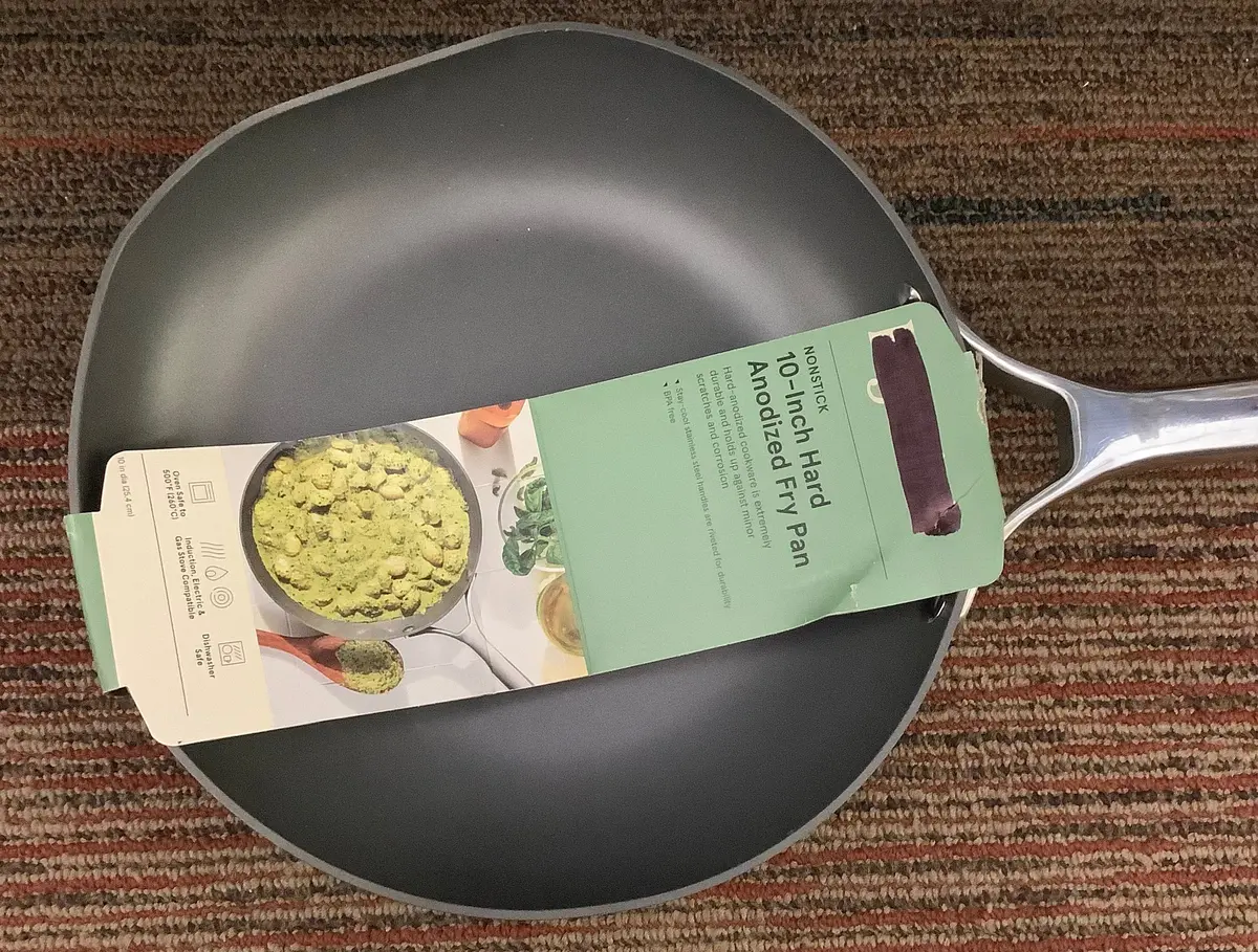 Bent Pan As Is!!! See Picture! 10" Nonstick Hard Anodized Frypan Dark Gray 1
