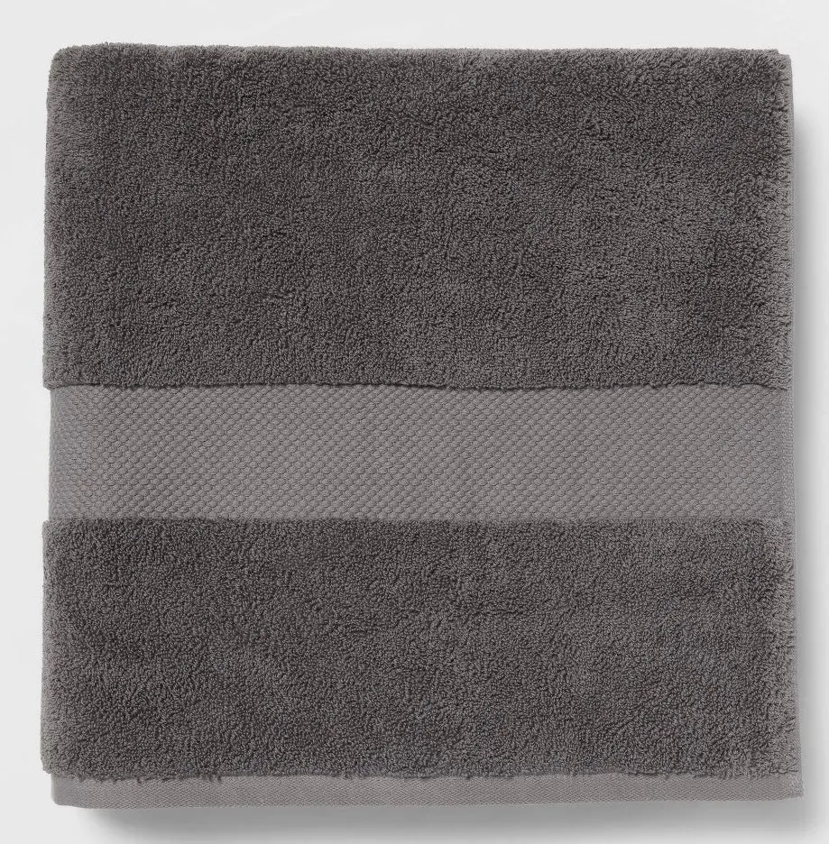 Performance Plus Oversized Bath Towel Dark Gray 1